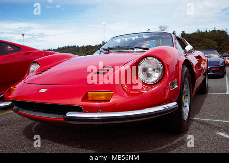 Ferrari Dino 246 GTS en rouge Banque D'Images