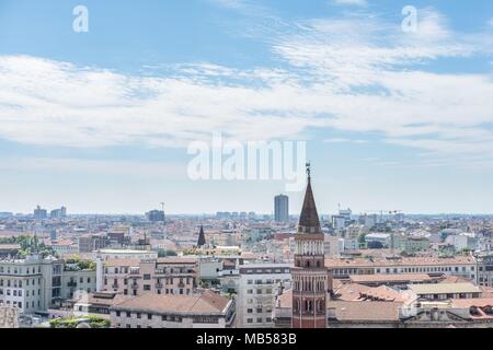 Vue aérienne de Milan, Italie. Banque D'Images