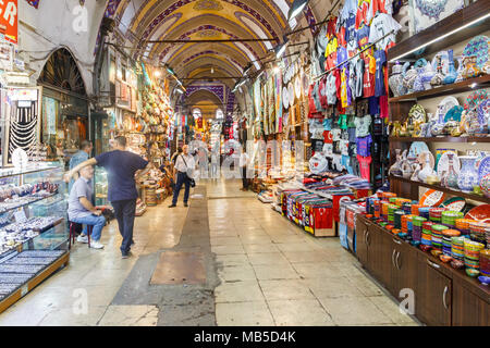 À l'intérieur, le Grand Bazar, Itanbul, Turquie Banque D'Images