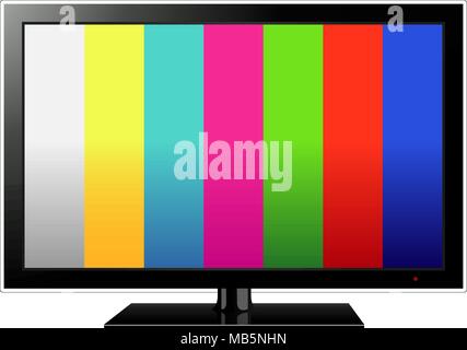 Télévision écran plat LCD, plasma vector illustration réaliste. Illustration de Vecteur