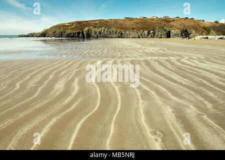 Rock Black Sands est situé près de Porthmadog dans Gwynedd (Pays de Galles). La plage se trouve à proximité de Snowdonia et les dunes forment une SSSI. Banque D'Images