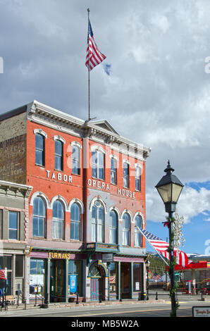 Le Tabor Opera House, construit en 1879 par Horace Tabor, est encore utilisé aujourd'hui pour des spectacles musicaux et de pièces de théâtre. Banque D'Images