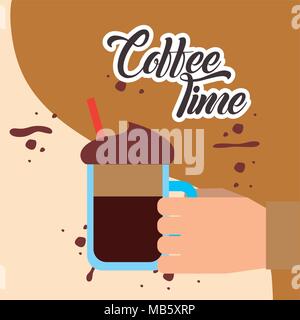 Coffee time card Illustration de Vecteur