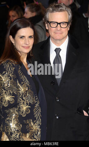 Feb 06, 2018 - Colin Firth et sa femme Livia Firth assister à 'la miséricorde' Première Mondiale, Curzon Mayfair à Londres, Angleterre, RU Banque D'Images