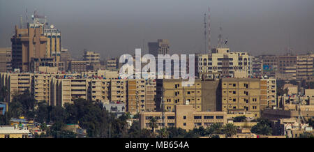 Photo aérienne de la ville de Bagdad, et indique où les complexes résidentiels. La ville de Bagdad, capitale de l'Iraq. Banque D'Images