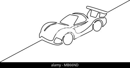 Prototype de voiture de sport de course Illustration de Vecteur