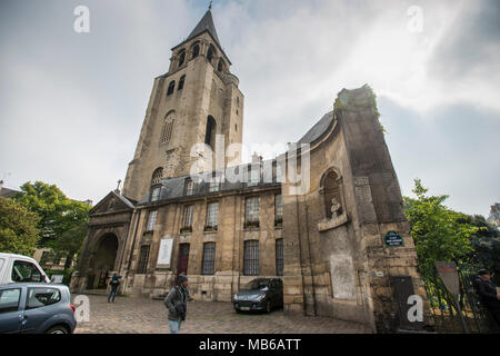 À l'abbaye de Saint-Germain des Prés, Paris, France Banque D'Images