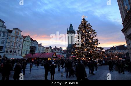 Marchés de Noël à Prague Banque D'Images