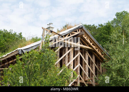 Maison de bois en construction skelet Banque D'Images