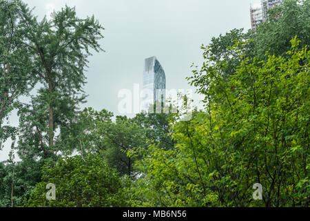 Central Park à New York City est un répit de l'acier, de béton et de verre tout autour. Banque D'Images
