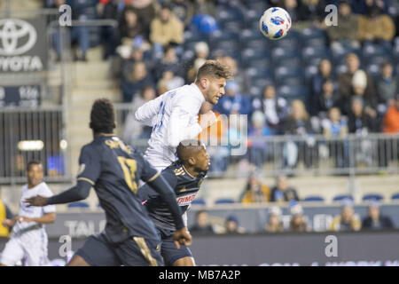 Chester, Pennsylvanie, USA. Apr 7, 2018. San Jose et de l'Union dans l'action au stade de l'énergie Talen Chester Ohio Crédit : Ricky Fitchett/ZUMA/Alamy Fil Live News Banque D'Images