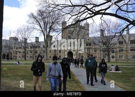 Ann Arbor, Michigan, USA. 7 avril 2018. Le campus de l'Université du Michigan près de la 47e Bash Hash annuel événement. Crédit, Jeffrey Wickett/Alamy Live News. Banque D'Images