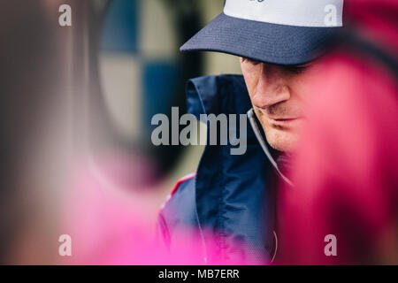 Longfield, Kent, UK. 8 avril, 2018. Pilote de course BTCC Colin Turkington et BMW de l'équipe au cours de la Dunlop MSA British Touring Car Championship à Brands Hatch circuit Indy (photo de Gergo Toth / Alamy Live News) Banque D'Images