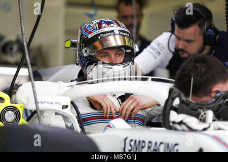 Sergey SIROTKIN (rus), Williams F1 Mercedes FW41, portrait au cours de 2018 Championnat du Monde FIA de Formule 1, Grand Prix de Bahreïn à Sakhir, du 5 avril au 8 dans le monde entier d'utilisation | Banque D'Images