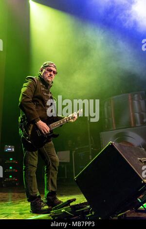 Hammond, Indiana, USA. 6ème apr 2018. PAUL QUINN de Saxon se produit en concert à la salle à Horseshoe Casino à Hammond, Indiana Crédit : Daniel DeSlover/ZUMA/Alamy Fil Live News Banque D'Images