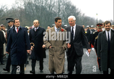 Le Prince Charles de Blists Hill au Musée en mars 1987 Son Altesse Royale le Prince de Galles Banque D'Images