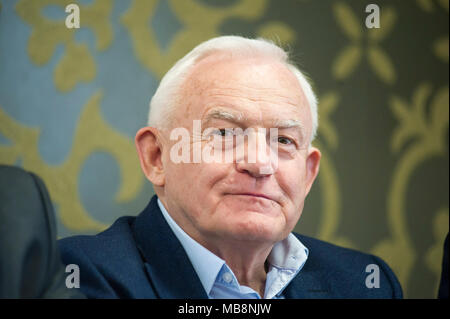 Leszek Miller, ancien Premier Ministre de Pologne et ancien chef du SLD Sojusz Lewicy Demokratycznej (Alliance Démocratique de Gauche) à Gdansk, Pologne. Apr Banque D'Images