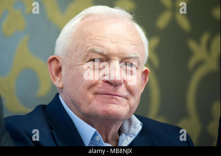 Leszek Miller, ancien Premier Ministre de Pologne et ancien chef du SLD Sojusz Lewicy Demokratycznej (Alliance Démocratique de Gauche) à Gdansk, Pologne. Apr Banque D'Images