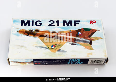 Mig 21 MF plastic model Banque D'Images