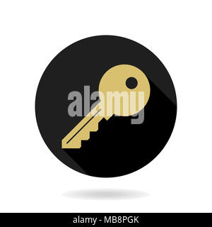 L'icône de clé fine Télévision Banque D'Images