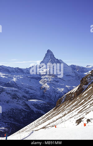 Zermatt alpin suisse sSki resort Banque D'Images