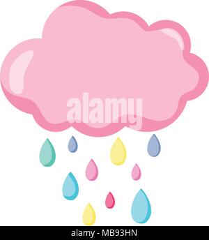Météo pluie nuages nature dans le ciel Illustration de Vecteur