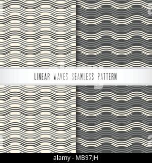 Les ondes linéaires vecteur modèle homogène. Design moderne pour le fond, papier peint ou du papier cadeau. Vector illustration. Illustration de Vecteur