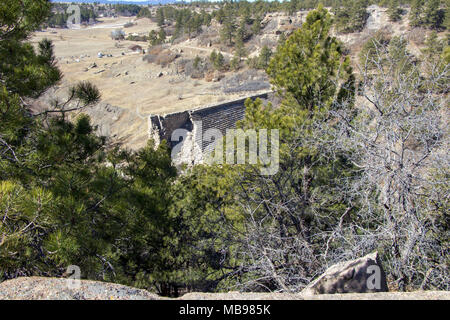 Castlewood Canyon journée de randonnée en hiver Banque D'Images