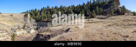 Castlewood Canyon journée de randonnée en hiver Banque D'Images