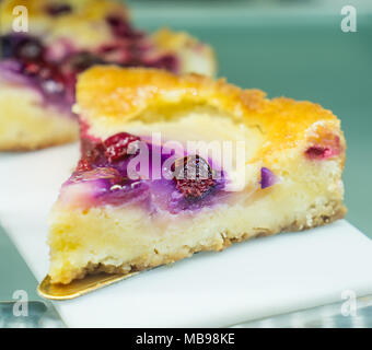 Gâteau au fromage aux bleuets Banque D'Images