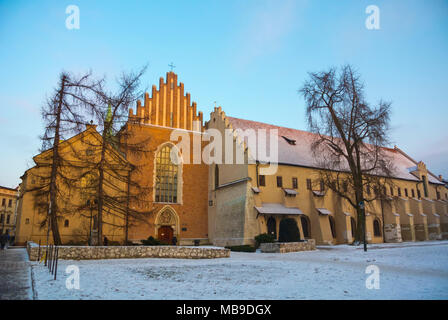 Je Bazylika Franciszkanow Klasztor sw. Franciszka z Asyzu, monastère et église de saint François d'Assise, Cracovie, Pologne, Malopolska Banque D'Images