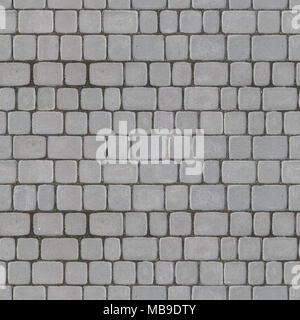 Seamless Texture Mosaïque de pavés gris. Banque D'Images