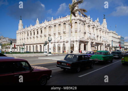 La Havane, Cuba - Janvier 21,2017 : Le Grand Théâtre de La Havane, à La Havane, Cuba.Le théâtre a été la maison pour le Ballet National de Cuba Banque D'Images