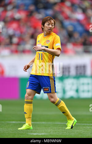 Saitama, Japon. Apr 7, 2018. Naoki Ishihara (Vegalta) Football/soccer : 2018 J1 match de championnat entre Urawa Red Diamonds 1-0 Vegalta Sendai à Saitama Stadium 2002 à Saitama, Japon . Credit : AFLO/Alamy Live News Banque D'Images