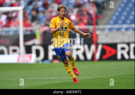Saitama, Japon. Apr 7, 2018. Gakuto (Notsuda Vegalta) Football/soccer : 2018 J1 match de championnat entre Urawa Red Diamonds 1-0 Vegalta Sendai à Saitama Stadium 2002 à Saitama, Japon . Credit : AFLO/Alamy Live News Banque D'Images