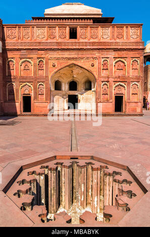 Jahangiri Mahal, un palais au Fort d'Agra. Site du patrimoine mondial de l'UNESCO en Inde Banque D'Images