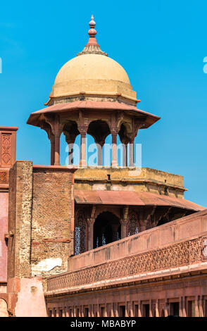 Jahangiri Mahal, un palais au Fort d'Agra. Site du patrimoine mondial de l'UNESCO en Inde Banque D'Images