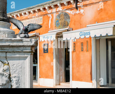 La verrerie traditionnelle de Murano en détaillant, Venise, Vénétie Itali Banque D'Images