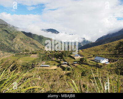 Dans le village tribal de Baliem Valley, en Papouasie occidentale, en Indonésie Banque D'Images