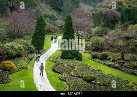 Les Butchart Gardens, Victoria, Colombie-Britannique, Canada Banque D'Images