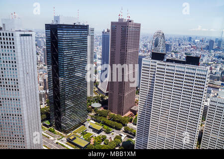 Tokyo Japon,Shinjuku,Tokyo Metropolitan Government Office No.1 Bâtiment principal,observatoire,45e étage,vue aérienne,fenêtre,horizon de la ville,gratte-ciel,haut r Banque D'Images