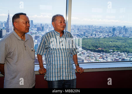 Tokyo Japon,Asie,Orient,Shinjuku,Tokyo Metropolitan Government Office No.1 Bâtiment principal,observatoire,45e étage,vue aérienne,fenêtre,ville Skyline citysc Banque D'Images