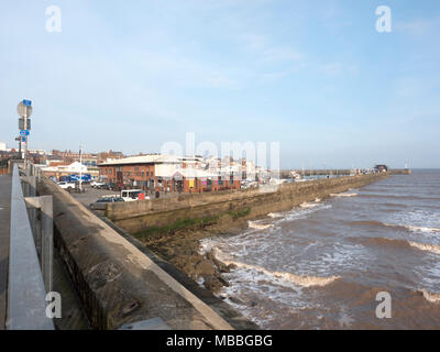 South Pier à côté de South Cliff Road, Bridlington, East circonscriptions of Yorkshire, Angleterre, Royaume-Uni Banque D'Images