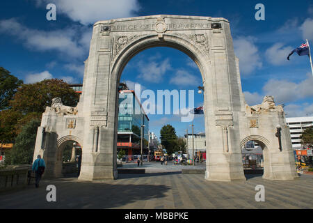 Bridge of Remembrance, Christchurch, Nouvelle-Zélande Banque D'Images