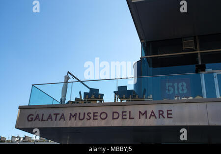 Gênes, Italie, le 5 avril 2018 - Vue de Galata, Musée de la mer (Museo del Mare), à Gênes, en Italie. Banque D'Images