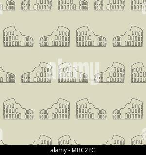 Simple illustration de Colisée romain seamless pattern Illustration de Vecteur