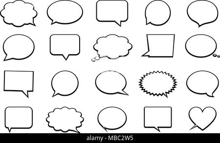 Vector set bulles sur fond blanc Illustration de Vecteur
