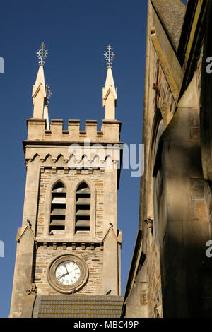 L'horloge du clocher et sur l'Eglise Unie, Strathalbyn l'Australie du Sud, vers 1936 Banque D'Images