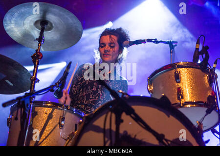 La Suisse, musicien italien duo Moi et Marie avec Maria de Val et Roland Scandella live au Schüür Lucerne, Suisse Banque D'Images