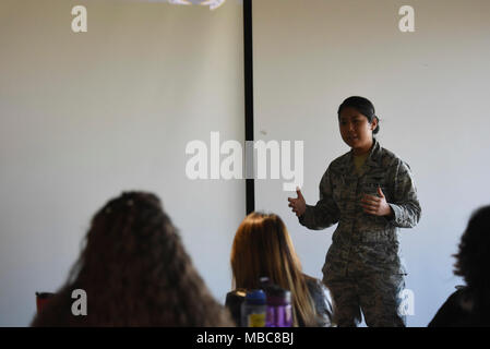 4610 Leadership, une organisation locale travaillant pour construire community-centric leaders dans la région de Pikes Peak, a rendu visite à Schriever Air Force Base, Colorado, le 15 février 2018. Le groupe est allé(e) à un chef de bord, avec les chefs militaires, et fait une tournée à l'intérieur de la zone réglementée. (U.S. Air Force Banque D'Images